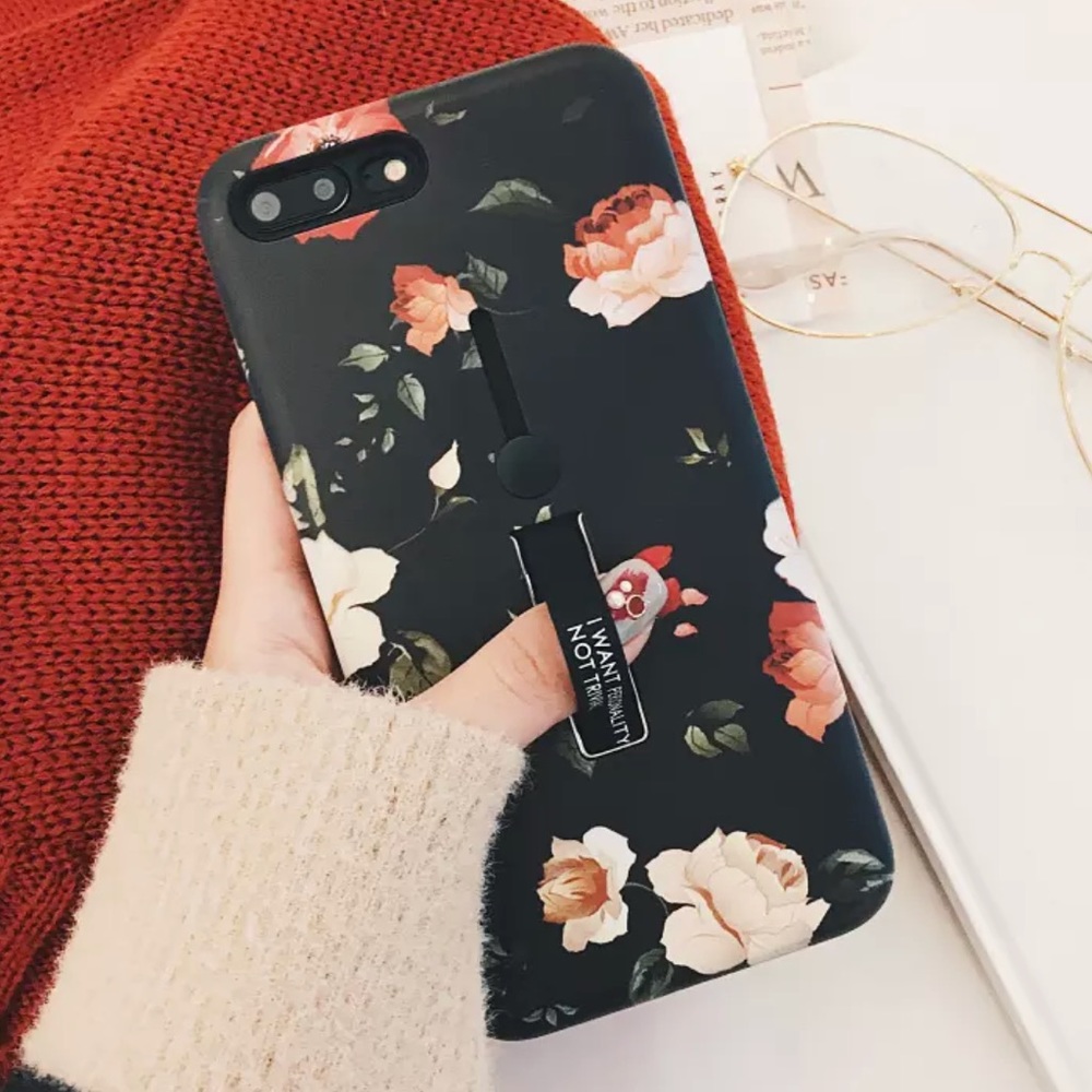 NEW iPhone X/XS/XR/7/8 Floral Stand Case - Picture 2 of 6
